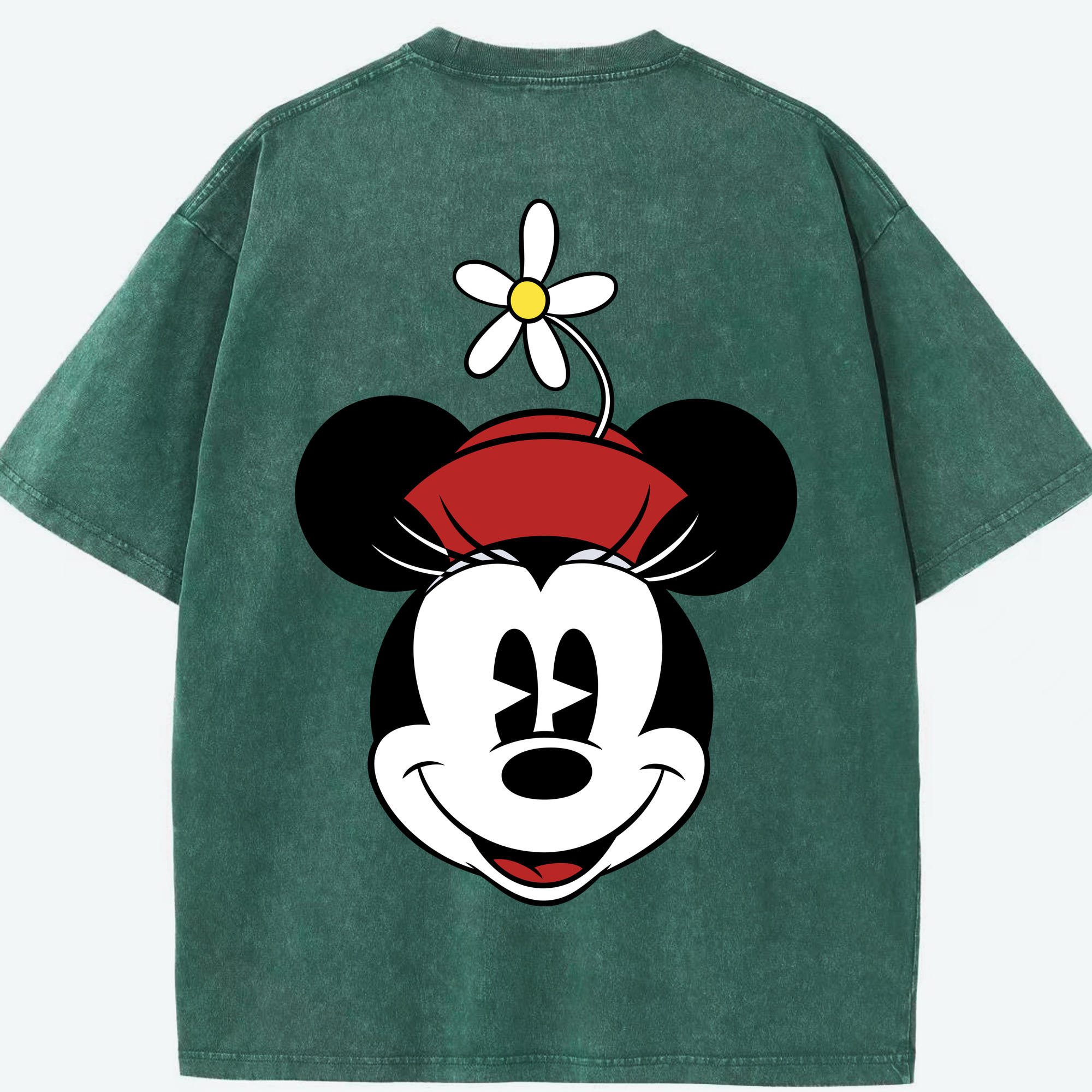 （画像用） ミッキーマウス Mickey Mouse 綿100% ヴィンテージ風 半袖Tシャツ（背面プリント）